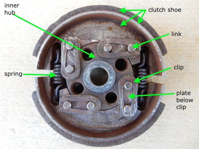 Top 80 clutch with parts identified