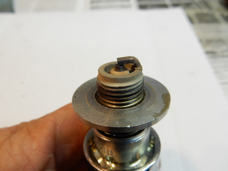 spark plug from a lean running engine