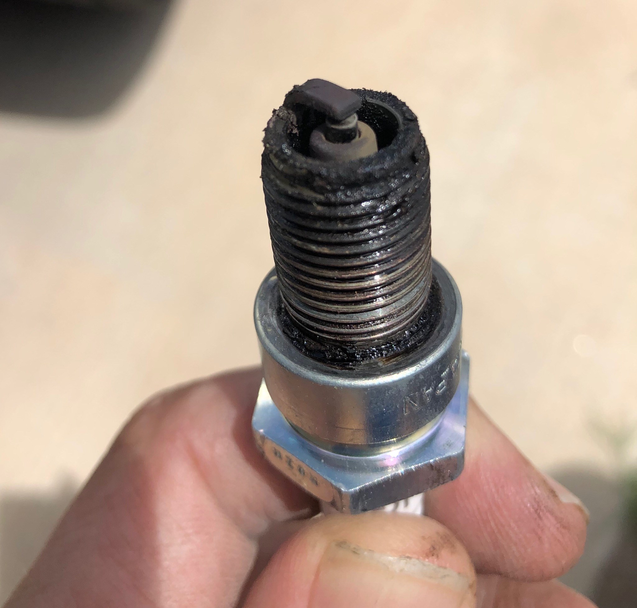 fouled spark plug