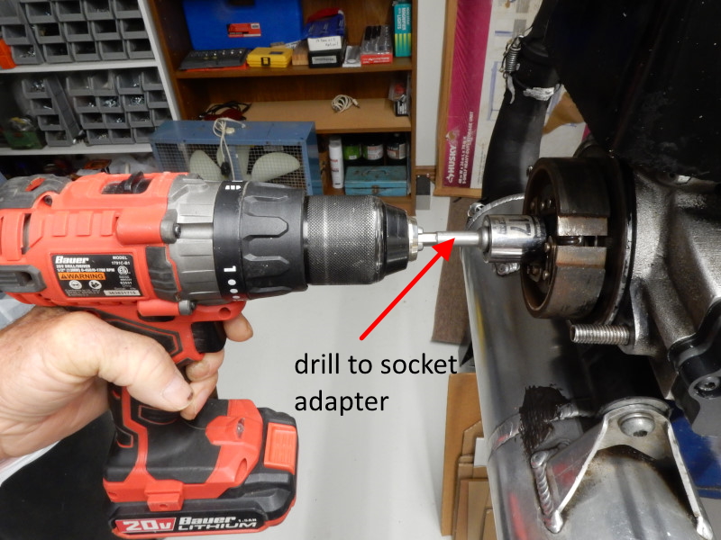adapter to spin crankshaft