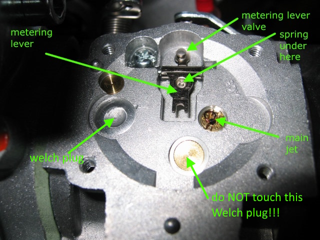 WG-8 carburetor - parts under the metering diaphragm cover
