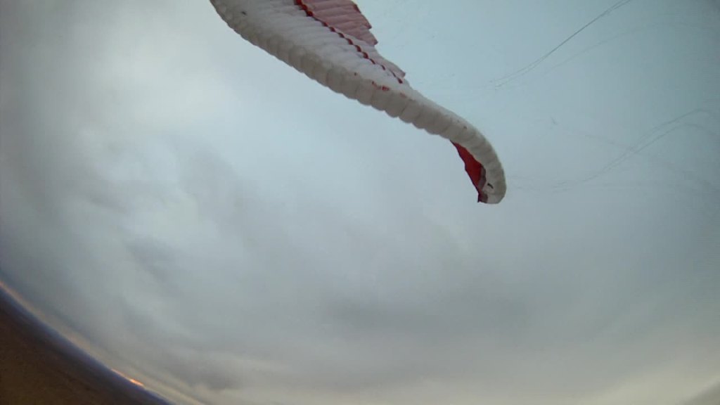 paraglider collapse caused by virga
